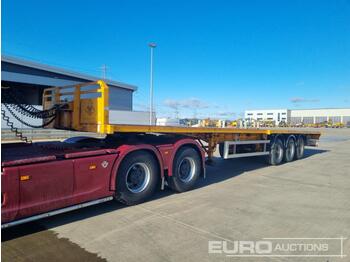 SDC Tri Axle Flat Bed Trailer Nedbygget platform sættevogn til salg