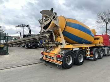 Betontrailer TURBO'S HOET 2-AS MIXER 10m³ INTERMIX BETONMIXER / CONCRETE MIXER + BUITENMOTOR DEUTZ ENGINE 6 CYL - 2-AS BPW - GOEDE STAAT - BELGISCHE PAPIEREN: billede 4