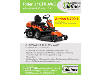 Ny Plæneklipper Husqvarna Rider 316TX AWD Allrad: billede 2