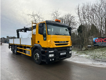 Lastbil med lad 2013 Iveco Strails Dropside/Crane Truck: billede 4