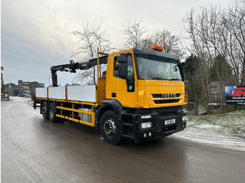 Lastbil med lad 2013 Iveco Strails Dropside/Crane Truck: billede 3