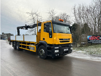 Lastbil med lad 2013 Iveco Strails Dropside/Crane Truck: billede 2