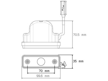 Ny Lys/ Belysning TRP Boczna lampa obrysowa LED Aspoeck Flatpoint zamiennik 1528130: billede 2