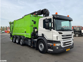 Affaldsmaskine Scania P 360 Faun 18m³ + Hiab crane + Underground Container Washing Installation: billede 3