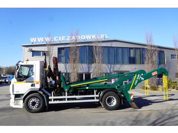 Liftdumper lastbil, Lastbil med kran DAF LF 18.310 E6 / Skip loader Fornal NKR 130V / HDS HMF 735 K2 / Manual gearbox: billede 3