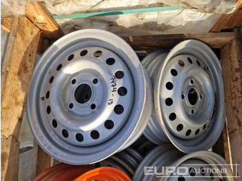 Dæk Pallet of Various Steel Rims: billede 5