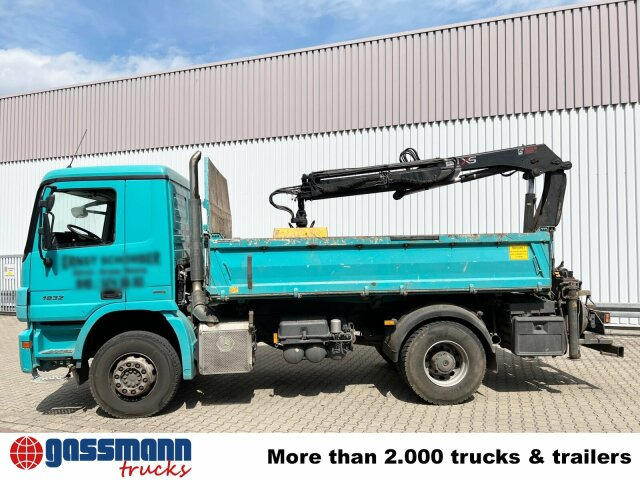 Tipvogn lastbil, Lastbil med kran Mercedes-Benz Actros 1832 K 4x2 mit Heckkran Hiab XS 099ES-2: billede 13