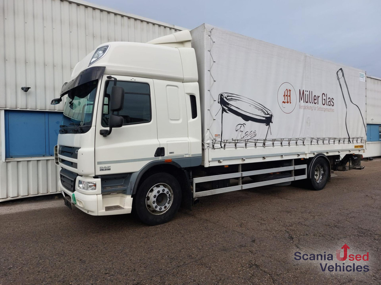 Lastbil med presenning DAF CF 75.310 FA EEV Pritsche Plane Ladebordwand: billede 11