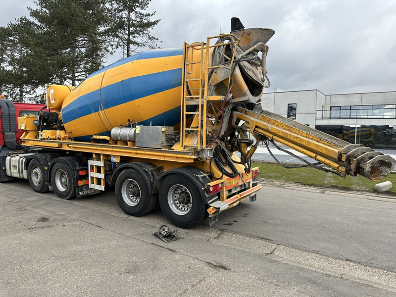 Betontrailer TURBO'S HOET 2-AS MIXER 10m³ INTERMIX BETONMIXER / CONCRETE MIXER + BUITENMOTOR DEUTZ ENGINE 6 CYL - 2-AS BPW - GOEDE STAAT - BELGISCHE PAPIEREN: billede 11