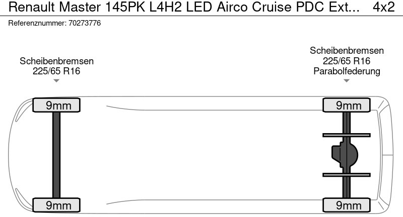 Varevogn Renault Master 145PK L4H2 LED Airco Cruise PDC Extra Lang L4 13m3 Airco Cruise control: billede 18