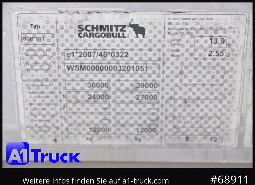 Gardintrailer SCHMITZ SCS 24, Mega, Lift, VDI 2700, Speed Curtain, Getränke: billede 8