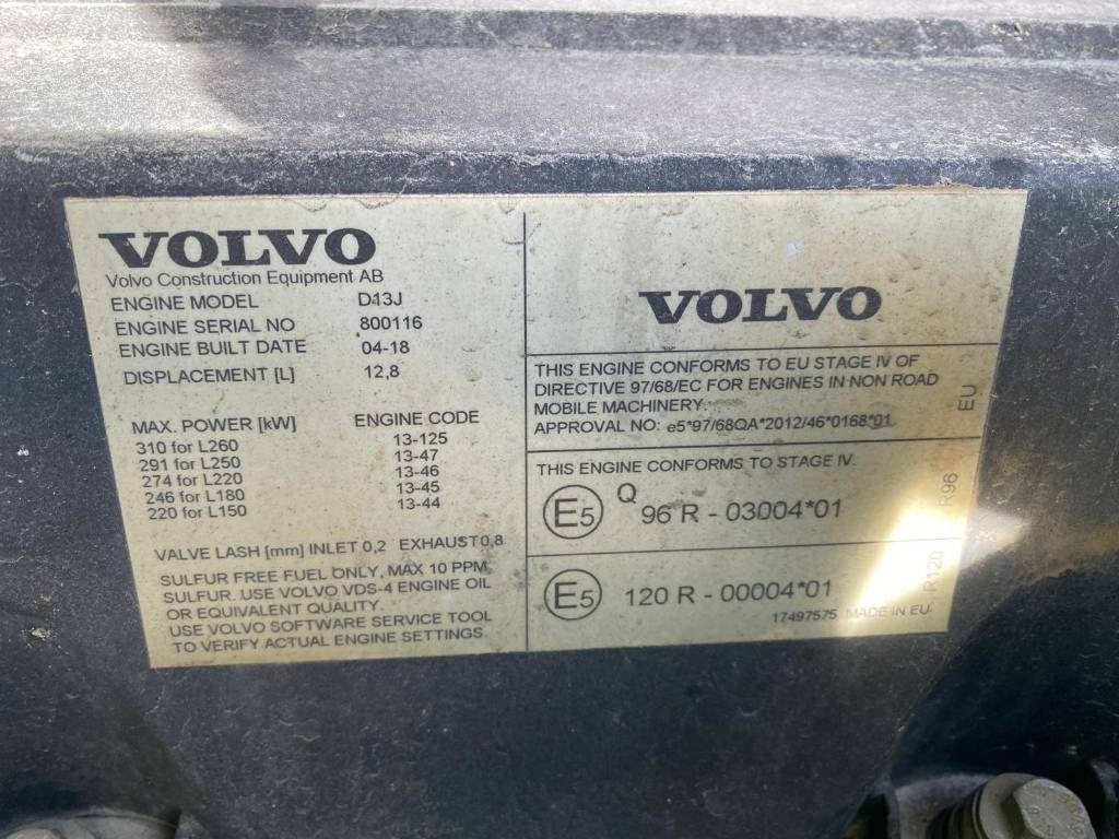 Gummihjulslæsser Volvo L 260 H (CDC + BSS): billede 18