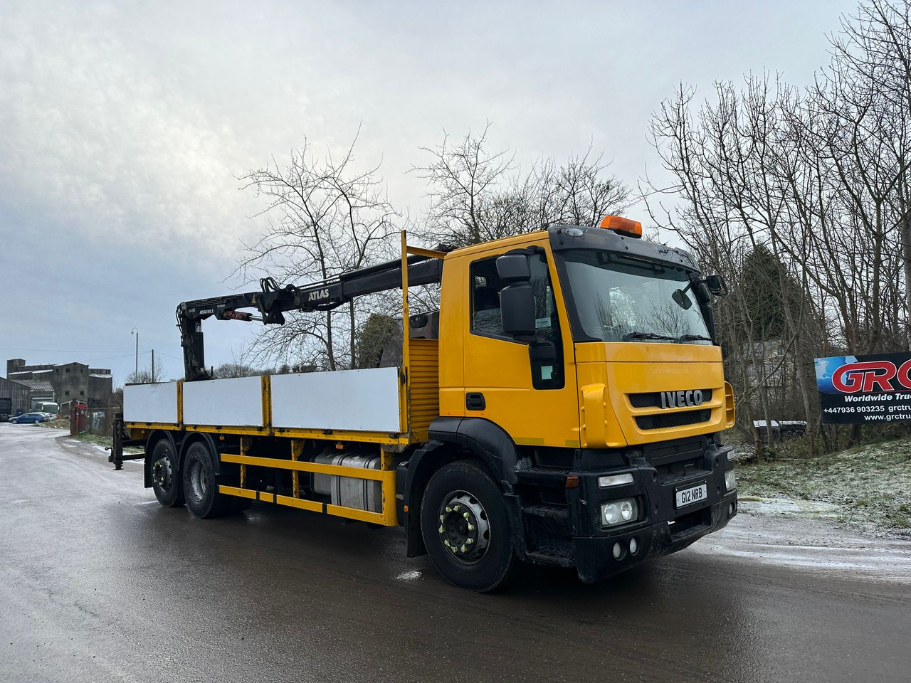 Lastbil med lad 2013 Iveco Strails Dropside/Crane Truck: billede 19