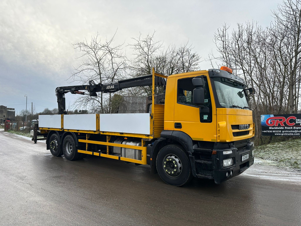 Lastbil med lad 2013 Iveco Strails Dropside/Crane Truck: billede 7