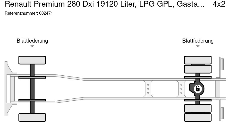 Leje en Renault Premium 280 Dxi 19120 Liter, LPG GPL, Gastank, Steel suspension Renault Premium 280 Dxi 19120 Liter, LPG GPL, Gastank, Steel suspension: billede 16