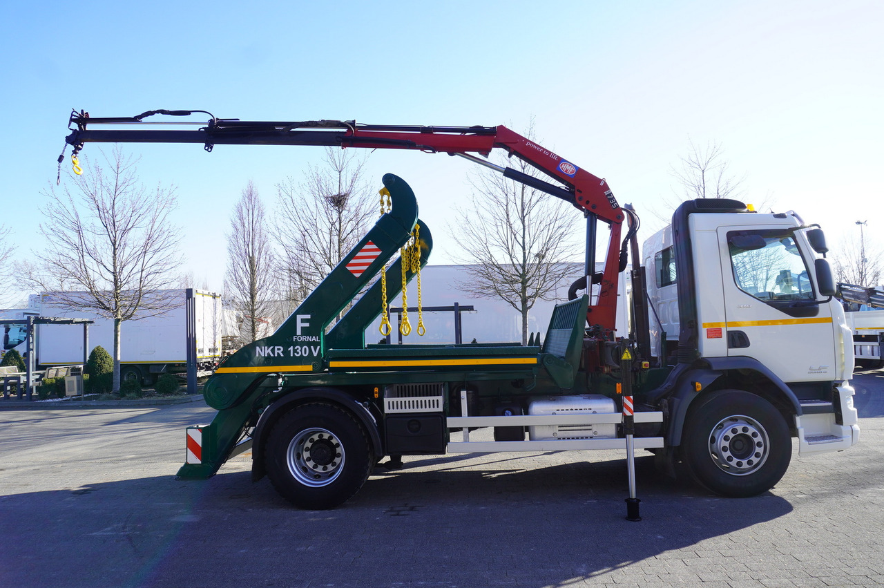 Liftdumper lastbil, Lastbil med kran DAF LF 18.310 E6 / Skip loader Fornal NKR 130V / HDS HMF 735 K2 / Manual gearbox: billede 9