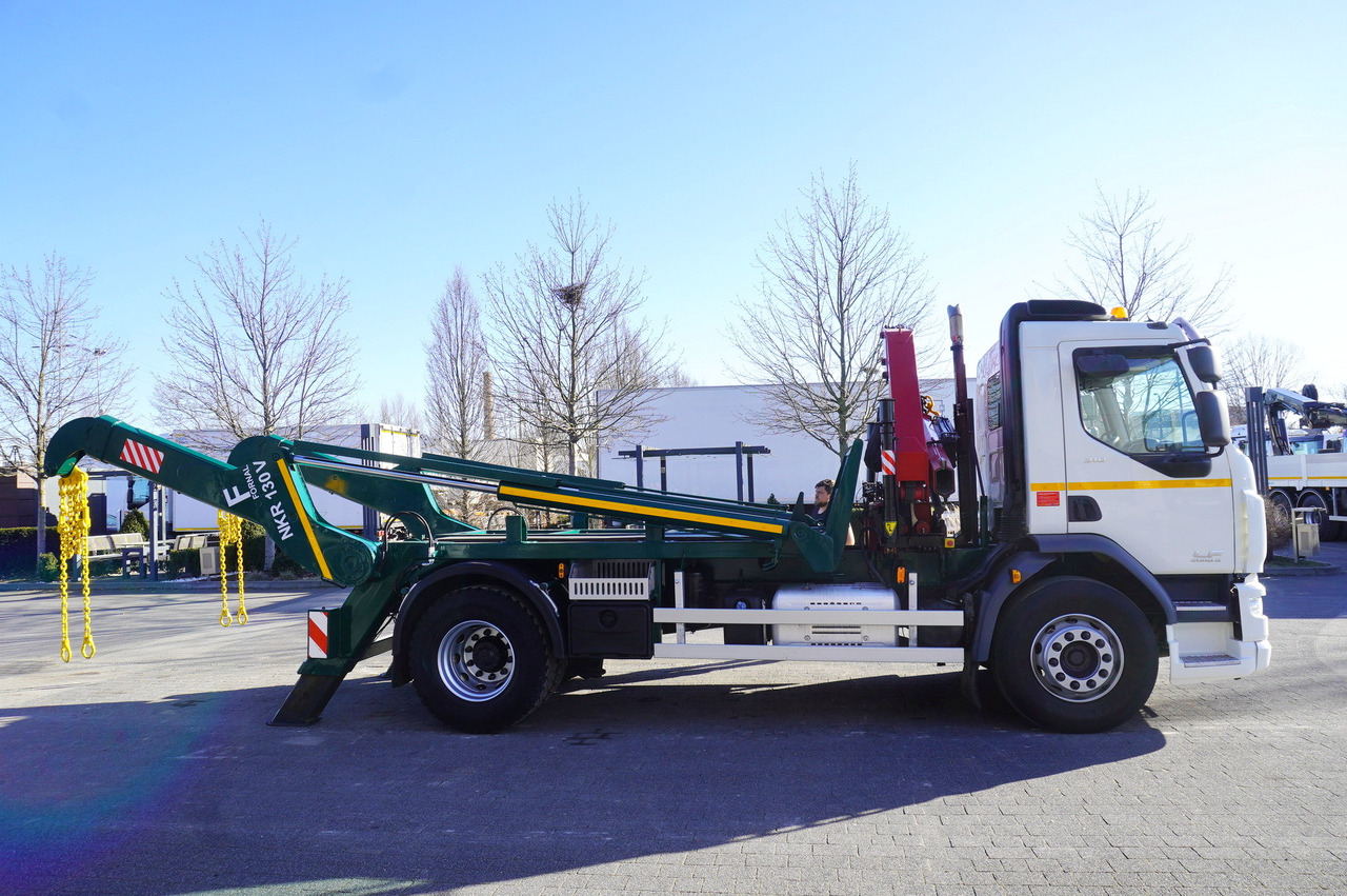 Liftdumper lastbil, Lastbil med kran DAF LF 18.310 E6 / Skip loader Fornal NKR 130V / HDS HMF 735 K2 / Manual gearbox: billede 8