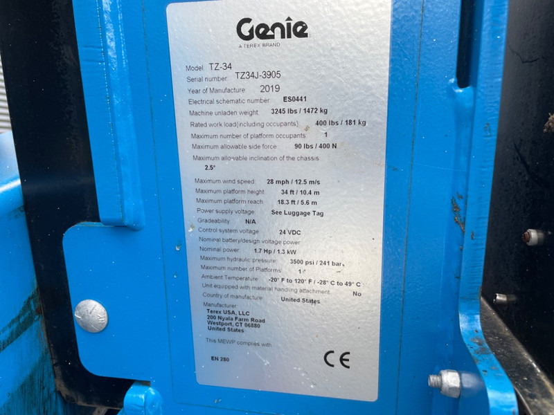 Trailerlift Genie TZ 34/20: billede 11