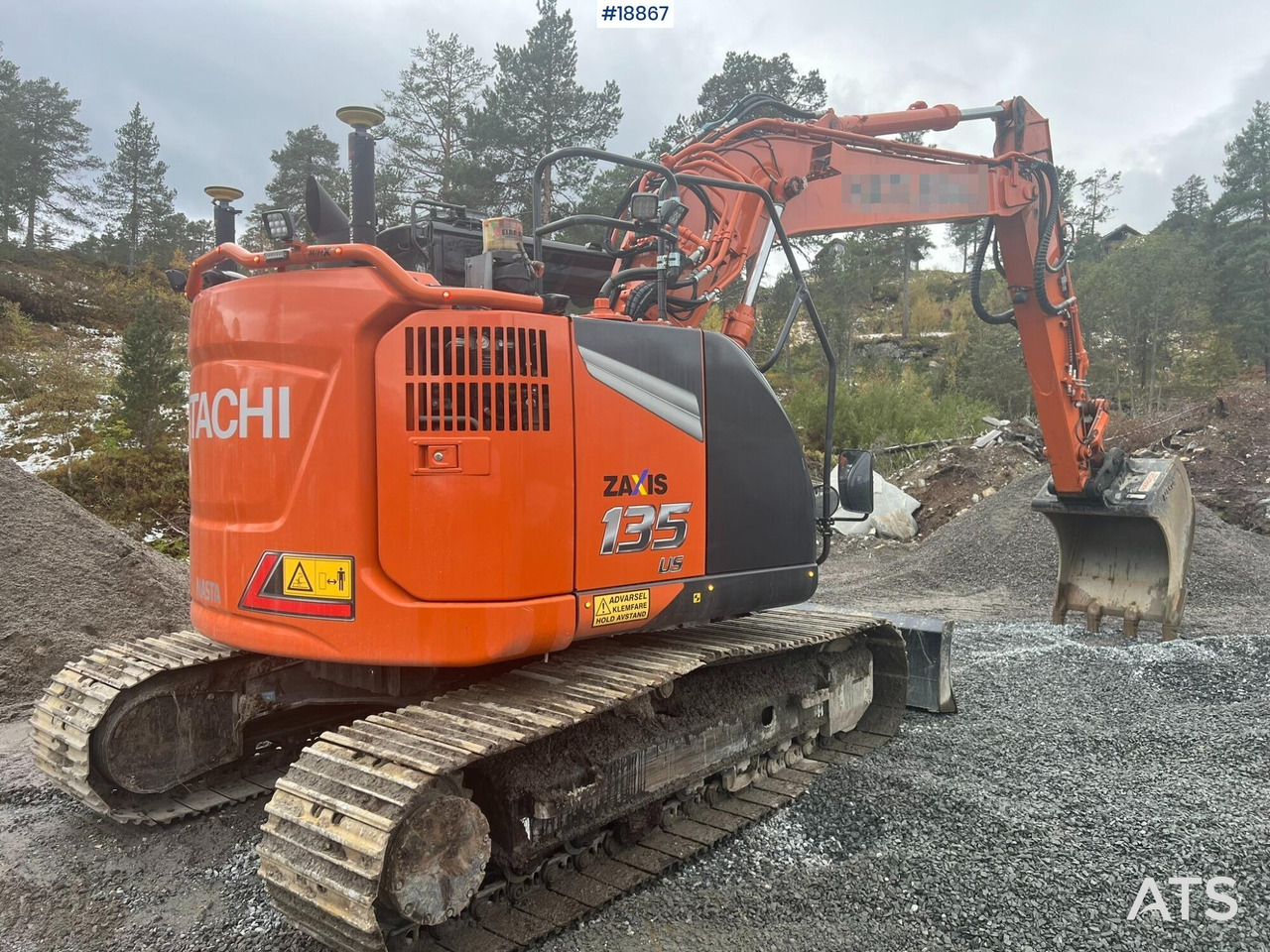 Gravemaskine Hitachi ZX135 US-7: billede 8