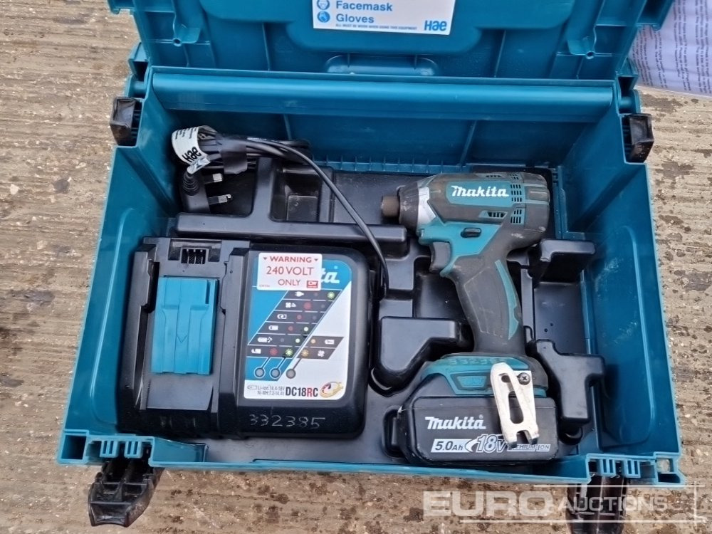 Bygningsudstyr Makita 110Volt Impact Gun, 110Volt Hammer Drill, Battery Impact Gun (2 of), Battery Hammer Drill, Spectra Laser Level: billede 22