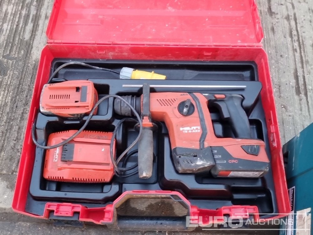 Bygningsudstyr Makita Battery Hammer Drill With Hepa Filter, Hilti TE6-A22 110Volt Hammer Drill: billede 9