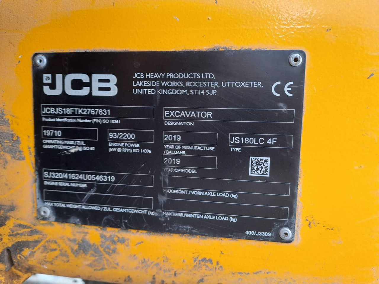 Bæltegravemaskine JCB JS180LC: billede 6